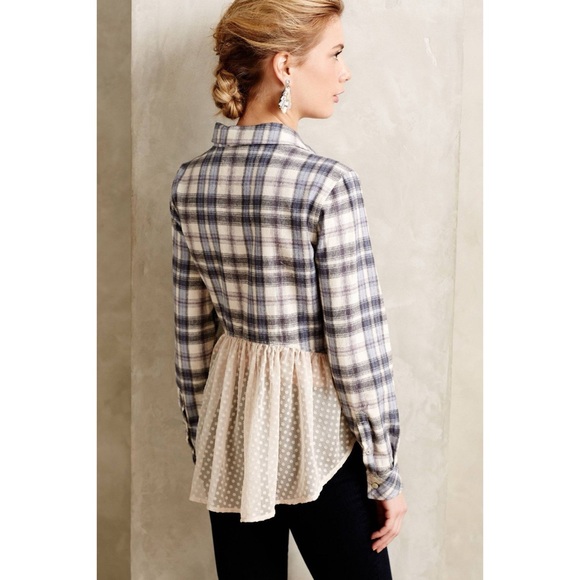 Anthropologie Tops - Anthropologie Holding Horses Willow Ridge Buttondown Shirt Top Blouse Boho Plaid